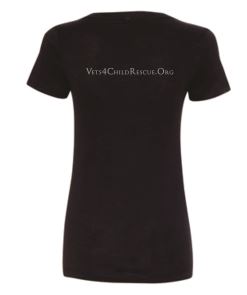 Women's Black V-Neck Fitted T-Shirt
