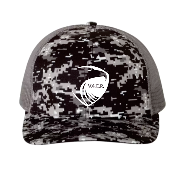 Black, Grey & White Digital Camo Snapback Hat